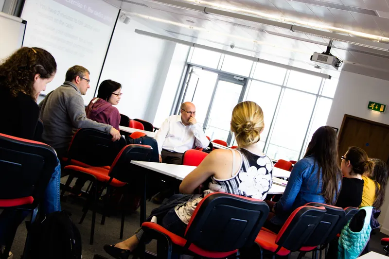 A picture of some students attending a training session